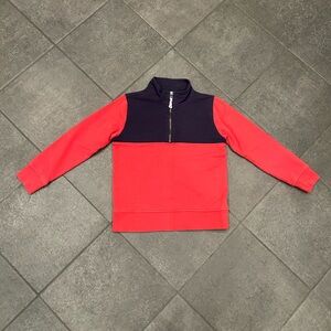Crewcuts Boys Red and Navy Half-Zip Sweatshirt - Size M